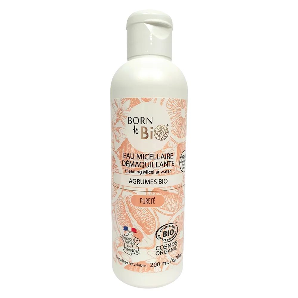 Eau Micellaire Démaquillante Agrumes 200mL - Certifiée bio-0