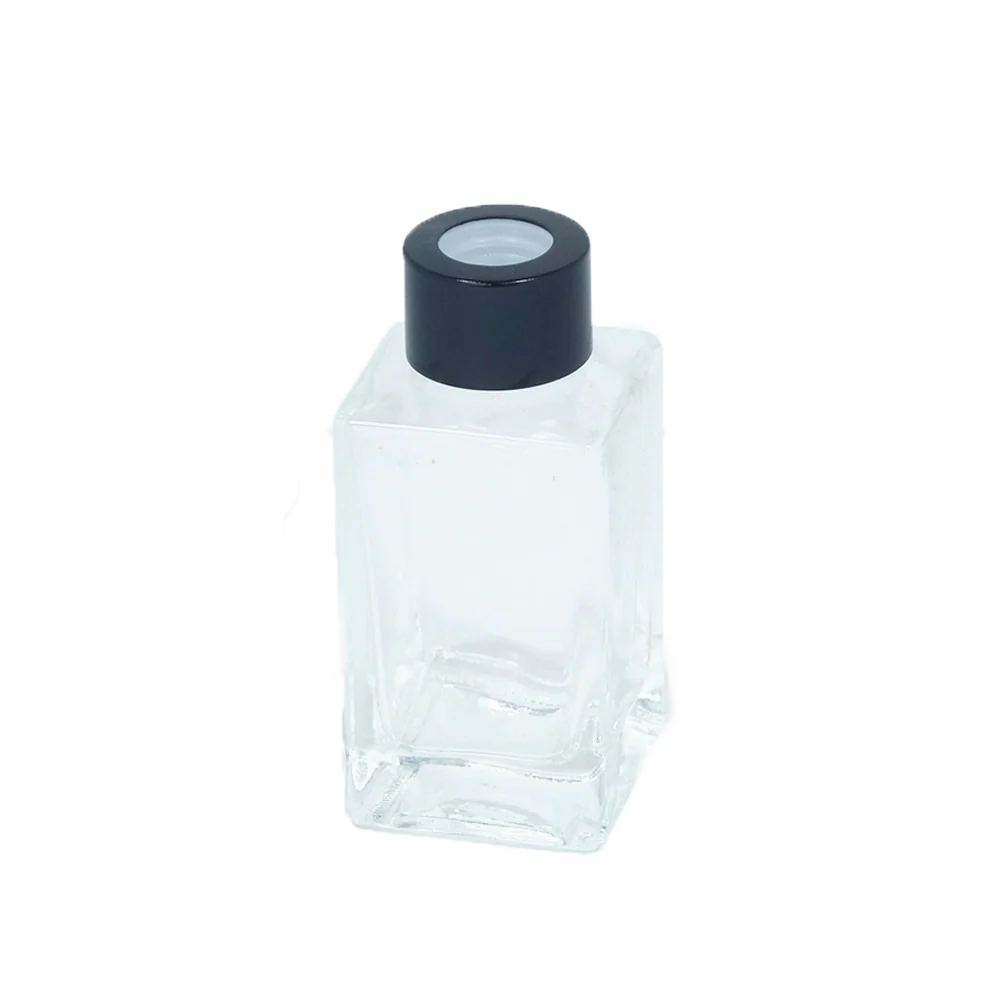 Bouteille en verre bouchon noir-0