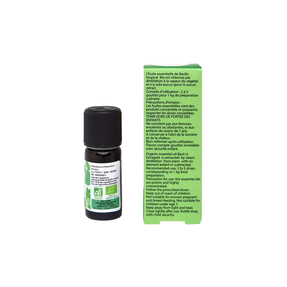Huile essentielle Basilic tropical Certifiée Bio-1