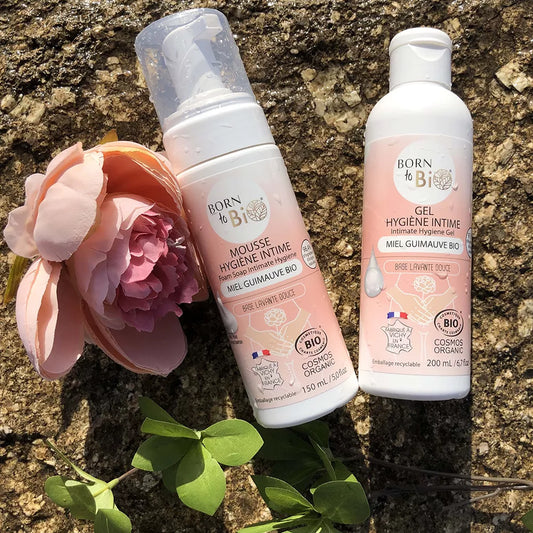 Mousse Hygiène Intime Miel et Guimauve - Certifiée Bio-1