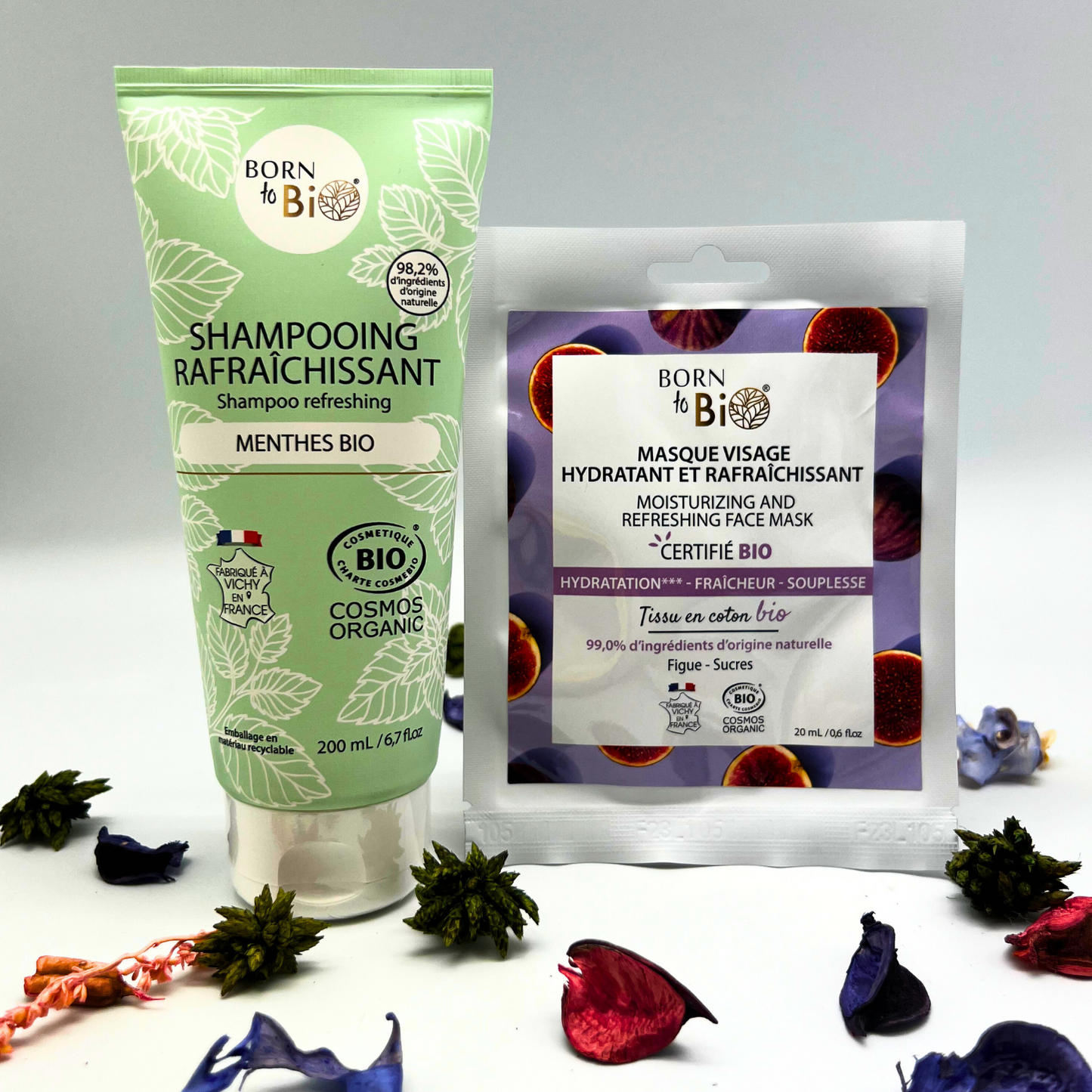 Masque visage Hydratant et Rafraîchissant en coton - Certifié Bio-3