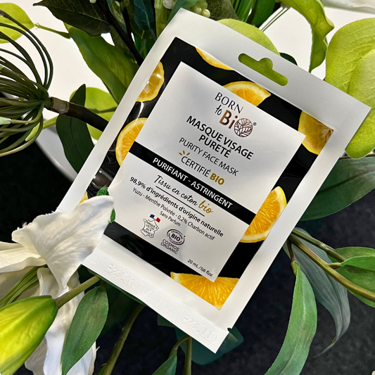 Masque visage Pureté en coton - Certifié Bio-1