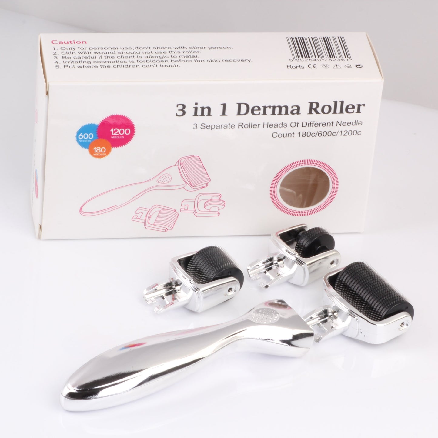 3-i-1 Derma Roller Kit – Profesjonell hudpleie hjemme