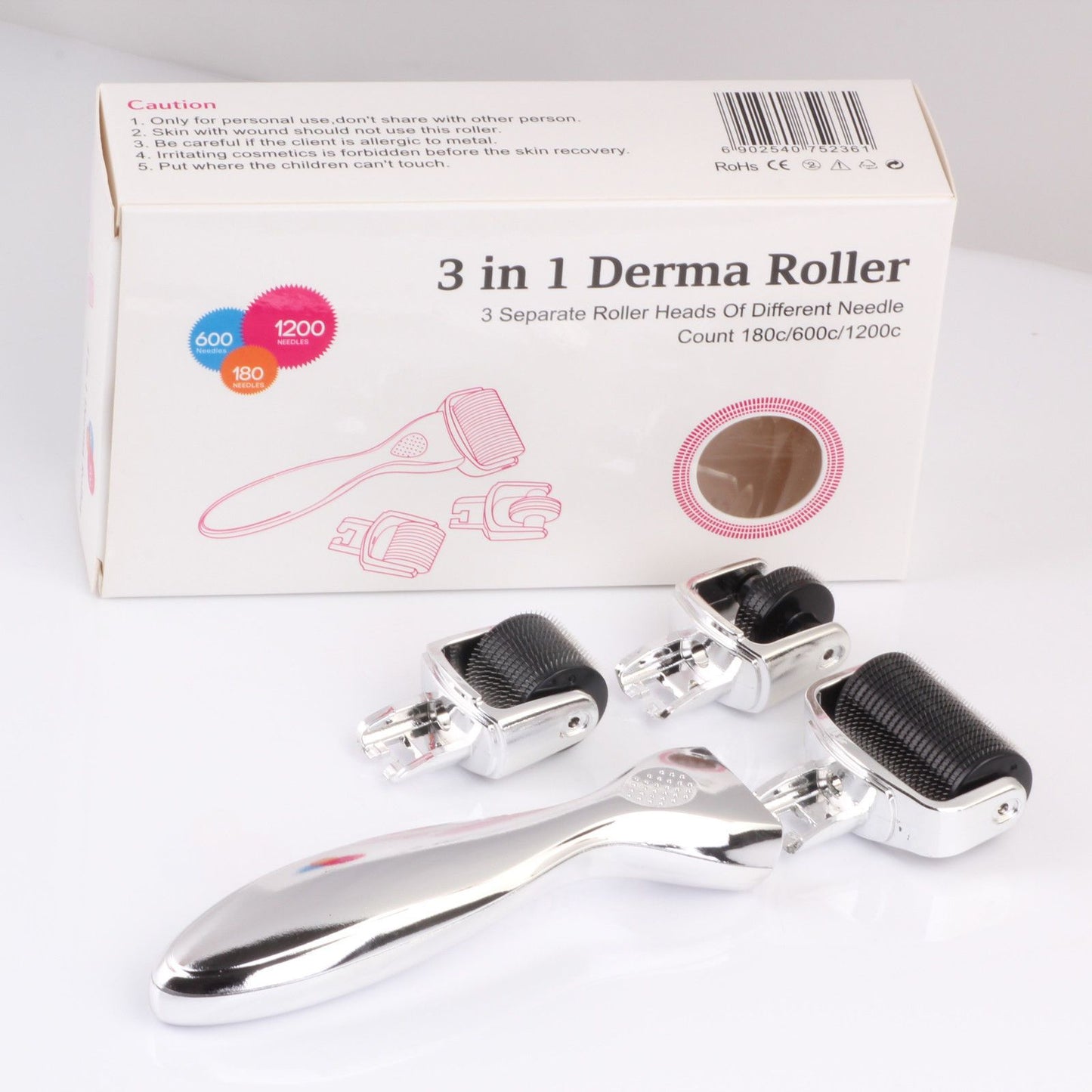3-i-1 Derma Roller Kit – Profesjonell hudpleie hjemme