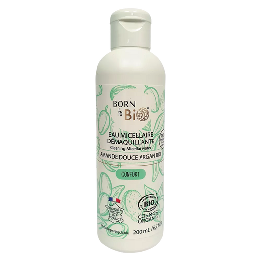 Eau Micellaire Démaquillante Amande Douce Argan 200mL - Certifiée bio-0
