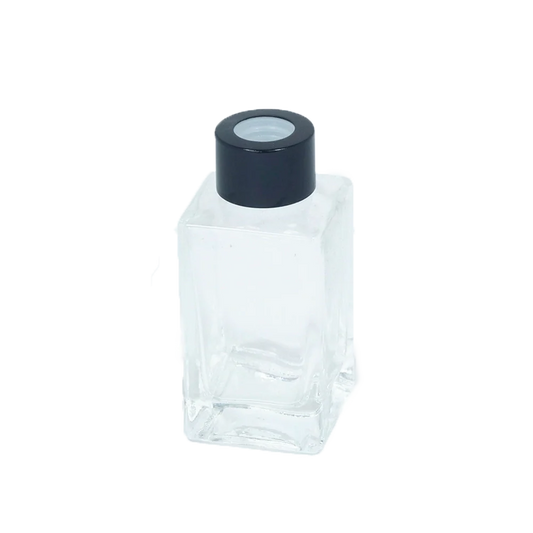 Bouteille en verre bouchon noir-0