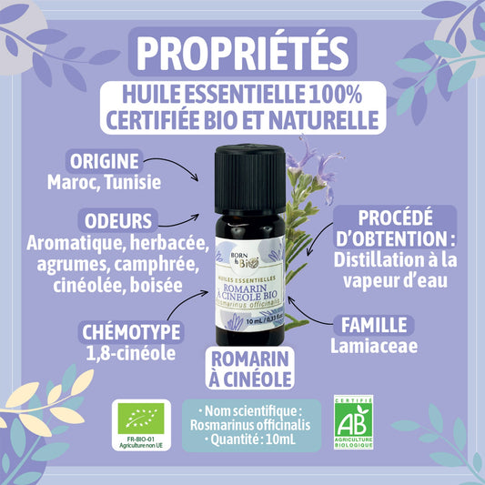 Huile essentielle Romarin à cinéole Certifiée Bio-1