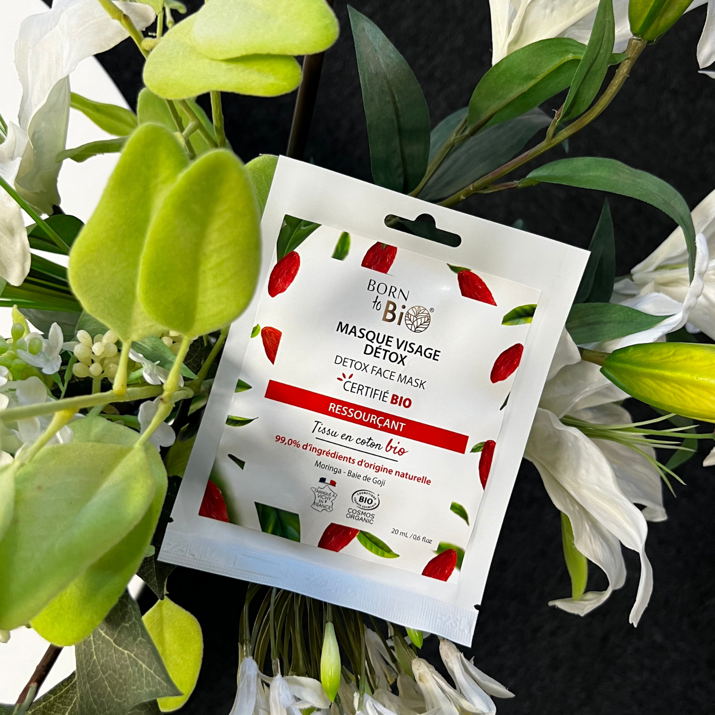 Masque visage Détox en coton - Certifié Bio-1